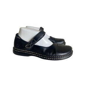 Earth Spirit US Size 8 Black Leather Mary Jane Comfort Flats Casual